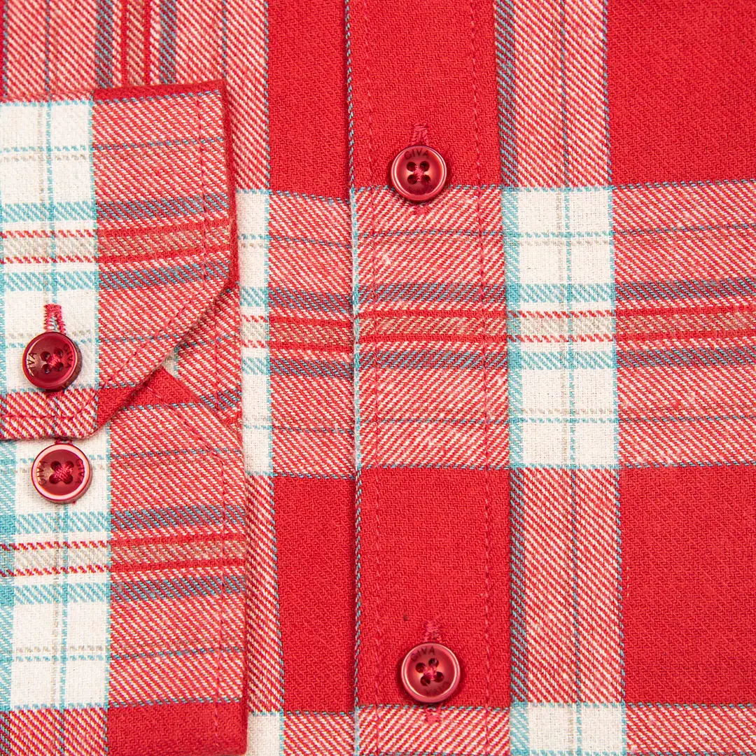 پیراهن پشمی مردانه یقه کراواتی و دکمه دار - Thumbnail 3